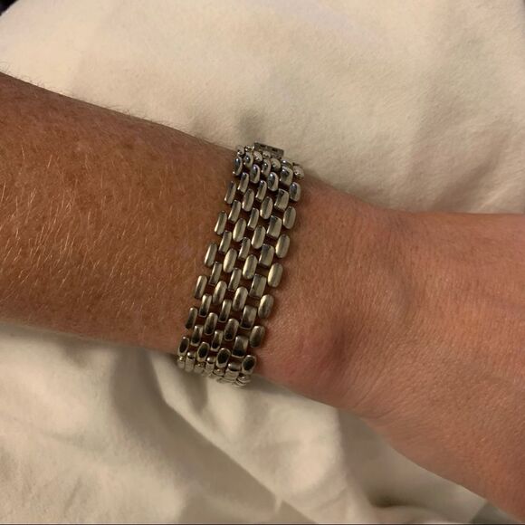 Silver Plated Mesh Bracelet  - Picture 1 of 4